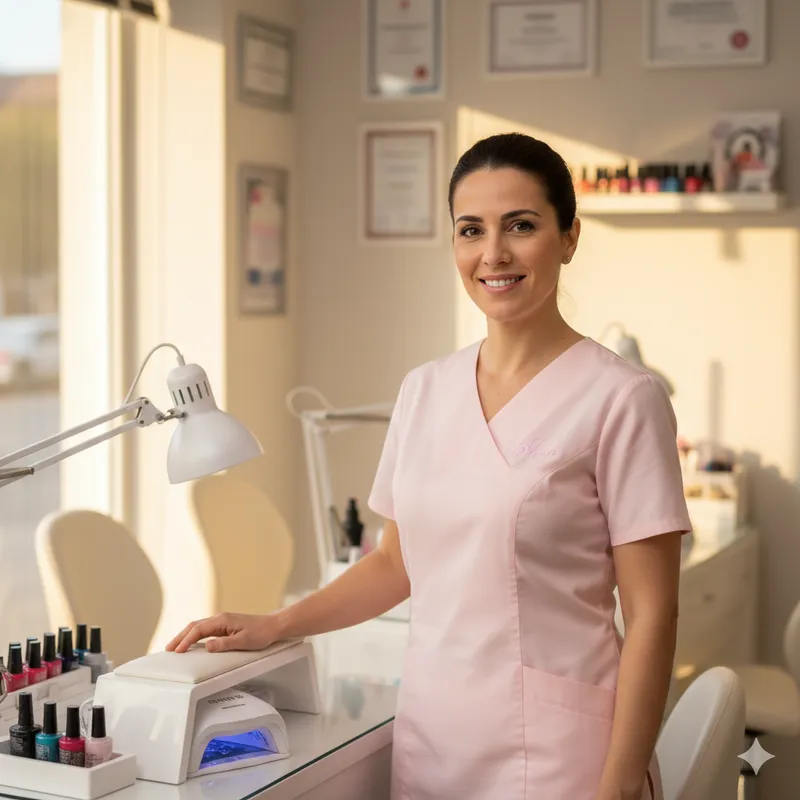 Cátia, proprietária e técnica principal